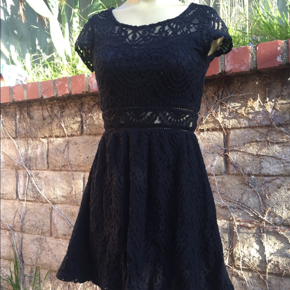 DIVIDED Black lace dress Size 2